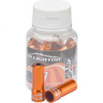 Наконечник LY-HPA09-OG оболочки троса тормоза,5,2х17,5мм, алюминиевый оранжевый, банка 100 шт.