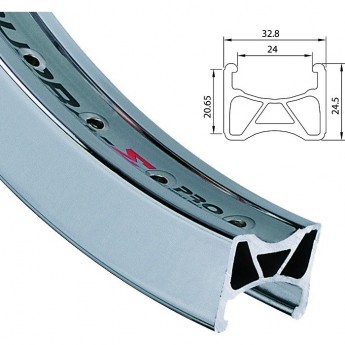 Обод 20" Supra E(Sigma) Alexrims 36H двойной усиленный, серебристый