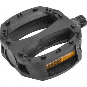 Педали FP-650 Feimin ось 9/16" со светоотражателями, пластиковые чёрные