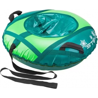 Санки надувные (тюбинг) STELS 110 см тент с камерой, зеленый/салатовый