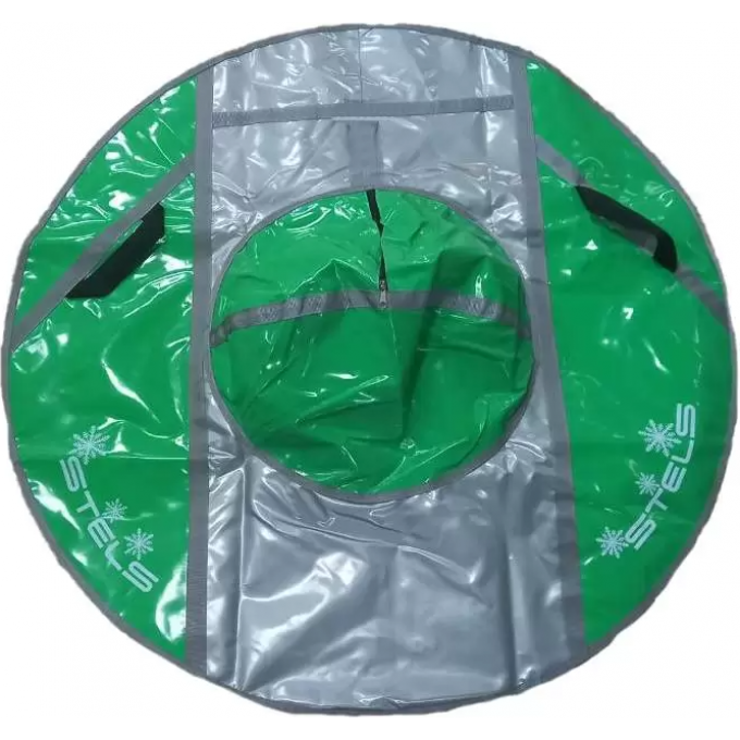 Санки надувные (тюбинг) STELS 125 см, усиленные тент без камеры СН050.125, серый/серый+салатовый 2007000054468