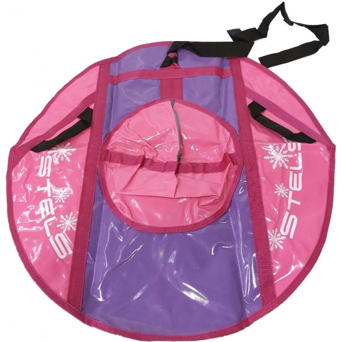 Санки надувные (тюбинг) STELS 80 см тент без камеры СН040, красный/розовый-фиолетовый 2007000073070