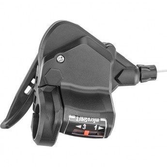 Шифтер/манетка левый Microshift TS38-3L, с тросом 1800 мм Шифтер/манетка левый Microshift TS38-3L, с тросом 1800 мм