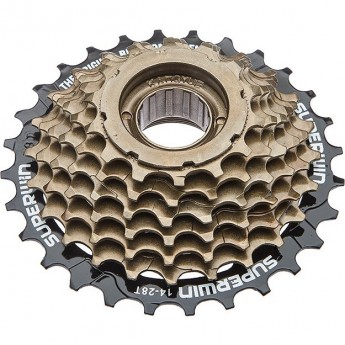 Трещотка KFW-774 SUPERWIN (14-28 зубьев) 7 скоростей, чёрно-коричневая Трещотка KFW-774 SUPERWIN (14-28 зубьев) 7 скоростей, чёрно-коричневая