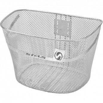Велокорзина передняя STELS JL-044-2 серебристая Велокорзина передняя STELS JL-044-2 серебристая