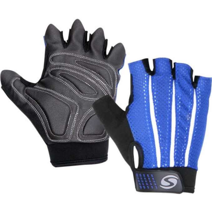 Велоперчатки STELS CG-1191 сине-бело-чёрные размер XL 380132