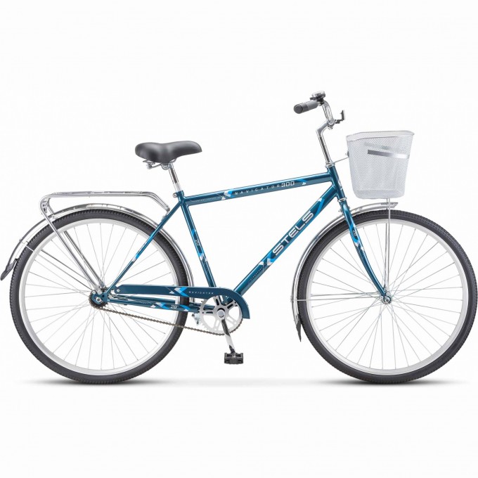 Велосипед STELS Navigator 28" 300 Gent Z010/Z011 (с корзиной) (LU085341) морская волна JU000401122022JU0006348